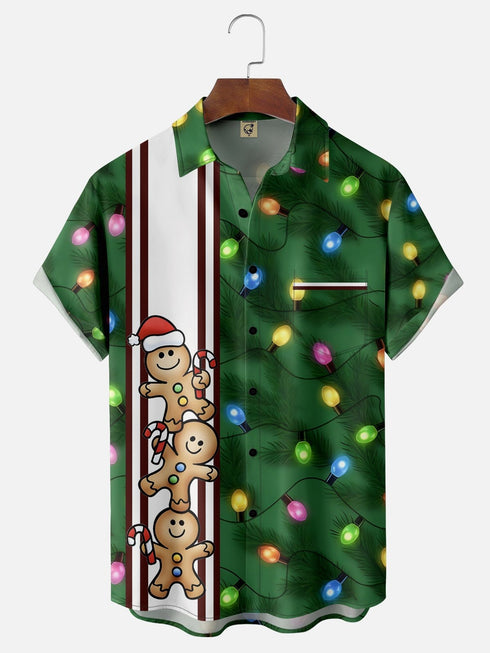 Men's Christmas Funny Graphic Short Sleeve Hawaiian Shirt
